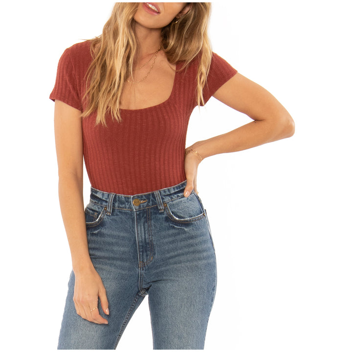Amuse Society Simone Knit Bodysuit - Women's Fig