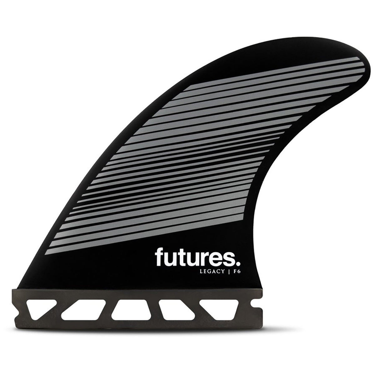 Futures Legacy F6 Medium Tri Fin Set Gray/Black