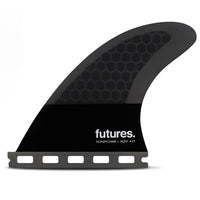 Futures Legacy QD2 4.15 Flat Large Quad Fin Pair Dark Grey/Black::Dark Grey/Black