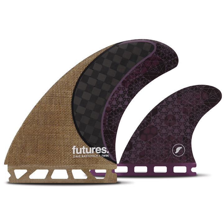 Futures Rasta Twin+1 Fin Set Jute/Carbon/Purple