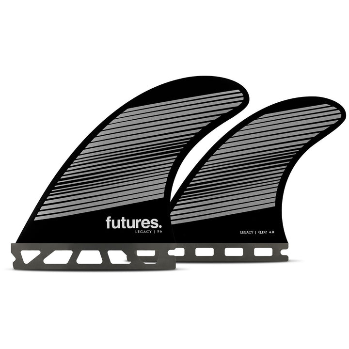 Futures Legacy F6 Medium Quad Fin Set Gray/Black