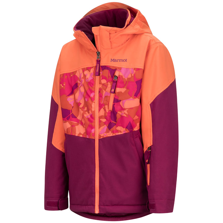 Marmot Elise Jacket - Girls' Purple Berry/Nasturtium
