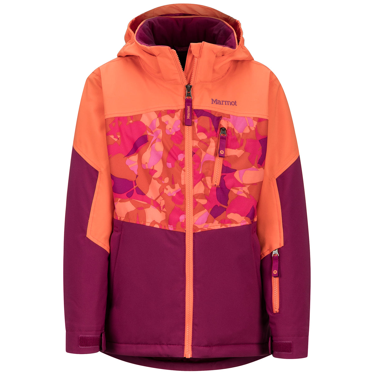 Marmot Elise Jacket - Girls' Purple Berry/Nasturtium