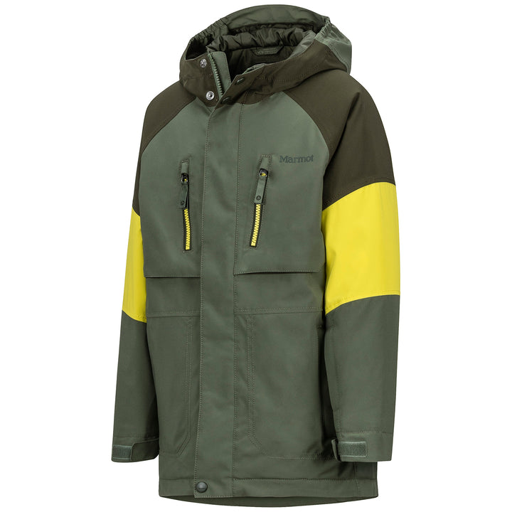 Marmot Gold Star Jacket - Boys' Crocodile/Rosin Green