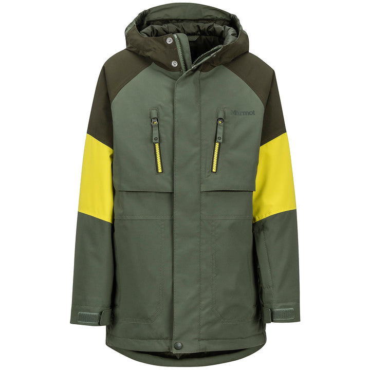 Marmot Gold Star Jacket - Boys' Crocodile/Rosin Green