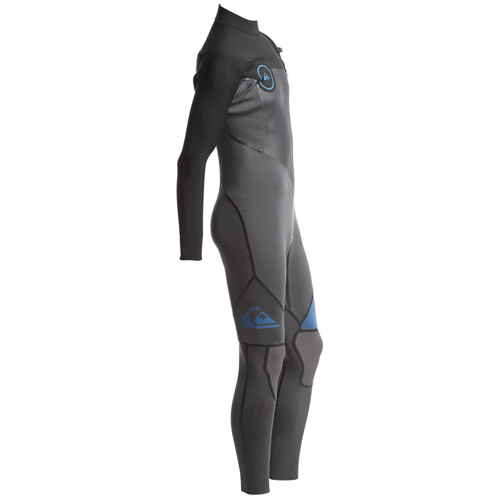 Quiksilver 4/3 Syncro+ Chest Zip Wetsuit Black/Jet Black/Cascade Blue