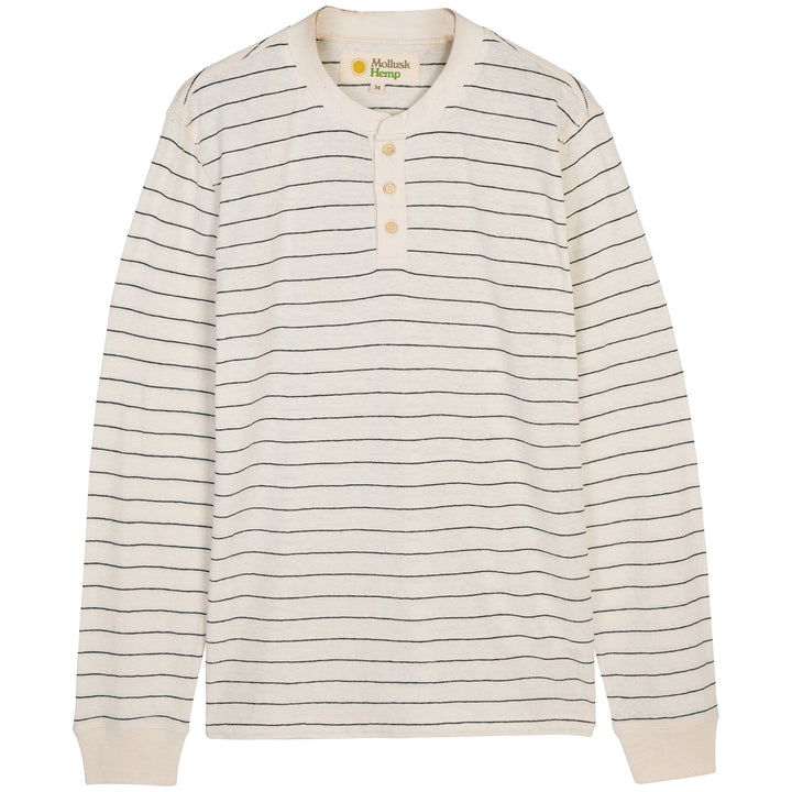 Mollusk Henley Shirt Natural/Indigo