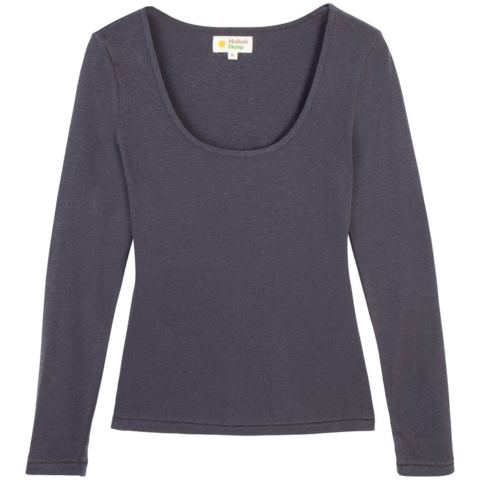 Mollusk Long-Sleeve Rib T-Shirt - Women's Faded Navy