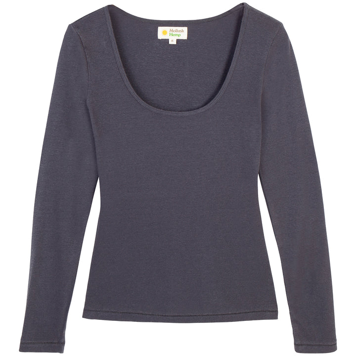 Mollusk Long-Sleeve Rib T-Shirt - Women's Faded Navy