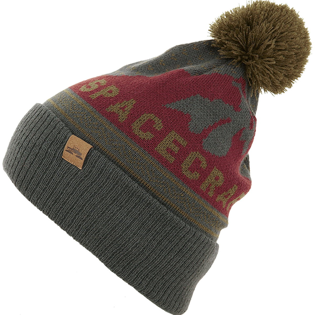 Spacecraft Mountain Pom Beanie Olive