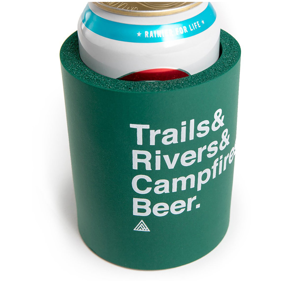 The Great PNW Trailhead Koozie Forest Green