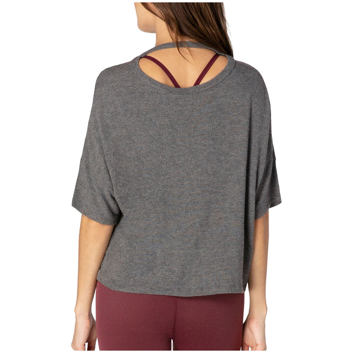 Beyond Yoga Brushed Back T-Shirt - Women's Mid Heather Grey