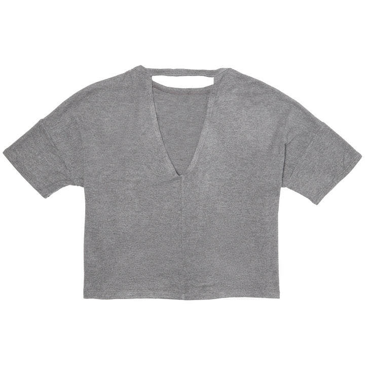 Beyond Yoga Brushed Back T-Shirt - Women's Mid Heather Grey