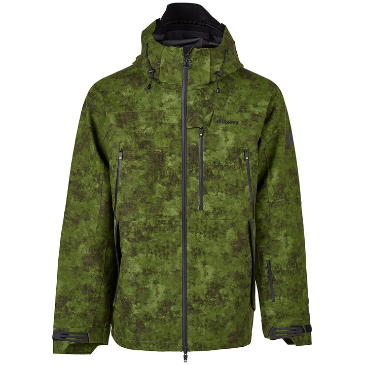 Bonfire Aspect 3L Jacket Green Watercolor