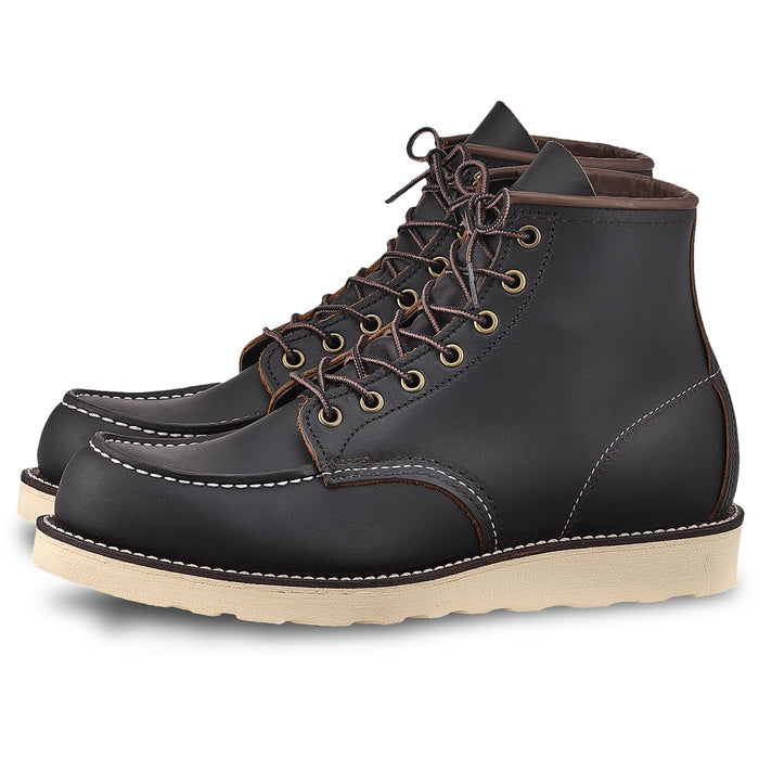 Red Wing 8849 6-Inch Classic Moc Boots Black Prairie Leather