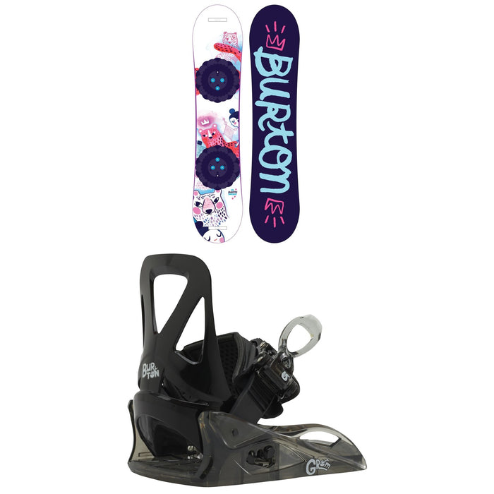 Burton Chicklet Snowboard - Girls' + Burton Grom Snowboard Bindings - Little Kids' 2020