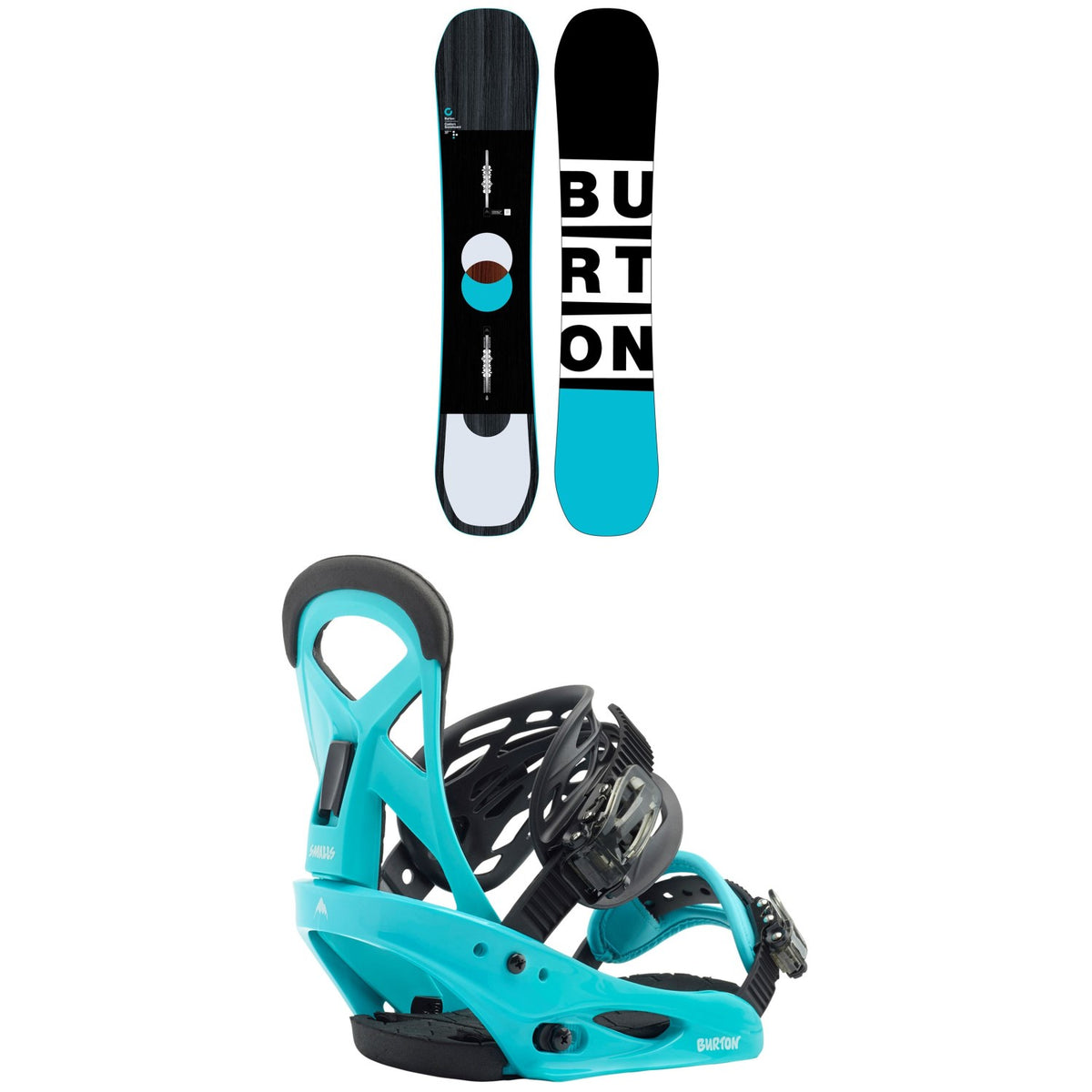 Burton Custom Smalls Snowboard - Kids + Burton Smalls Snowboard Bindings - Kids' 2020