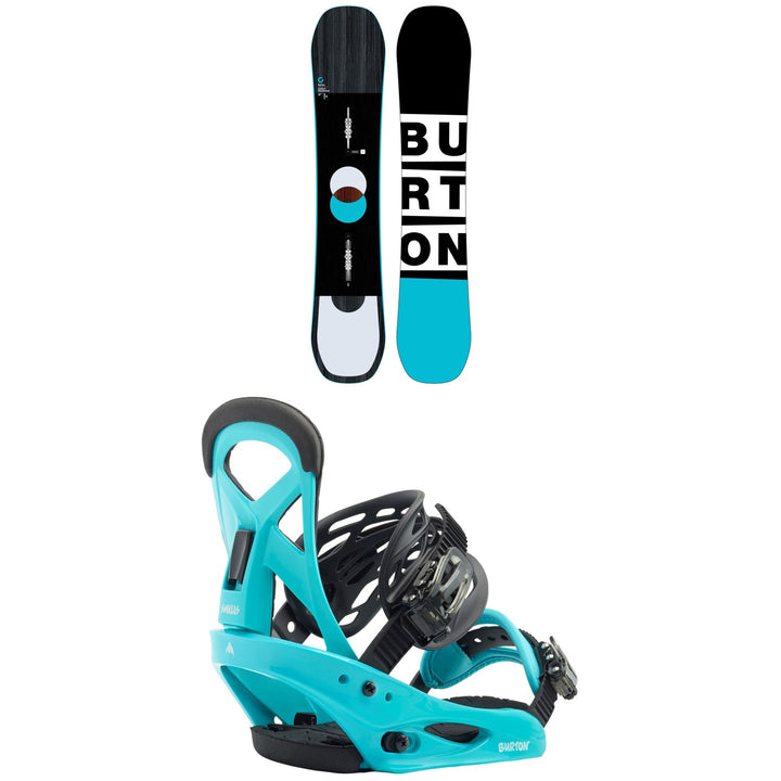 Burton Custom Smalls Snowboard - Kids + Burton Smalls Snowboard Bindings - Kids' 2020