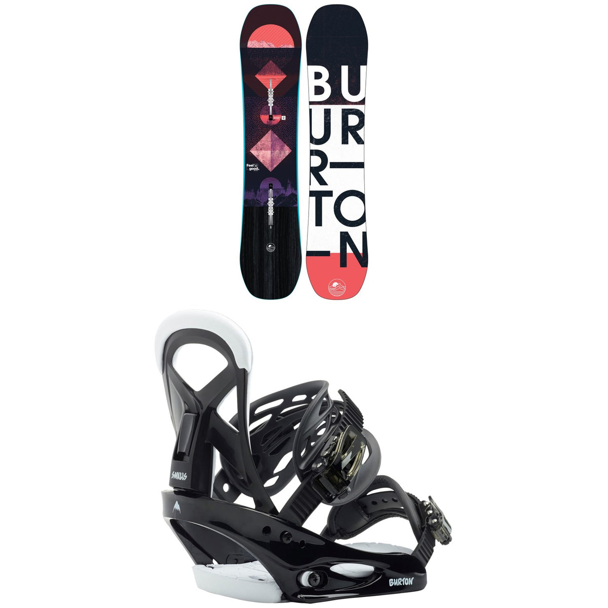 Burton Feelgood Smalls Snowboard - Girls + Burton Smalls Snowboard Bindings - Kids' 2020