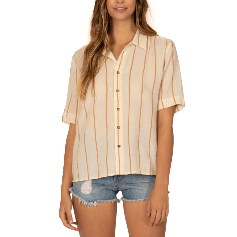 Sisstrevolution Striped Out Top - Women's Vintage White
