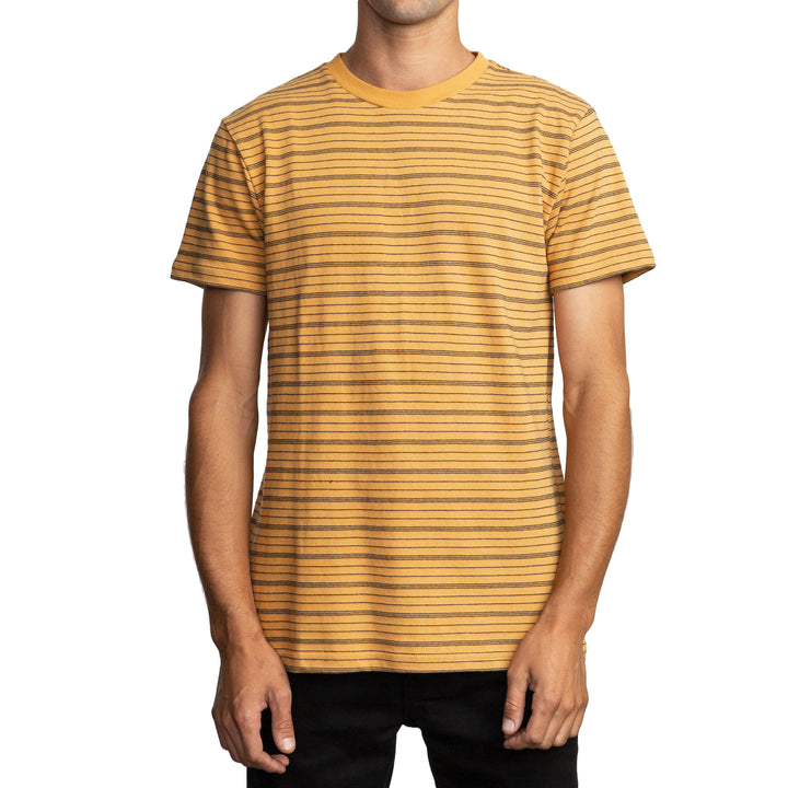 RVCA Amenity Stripe T-Shirt Apricot