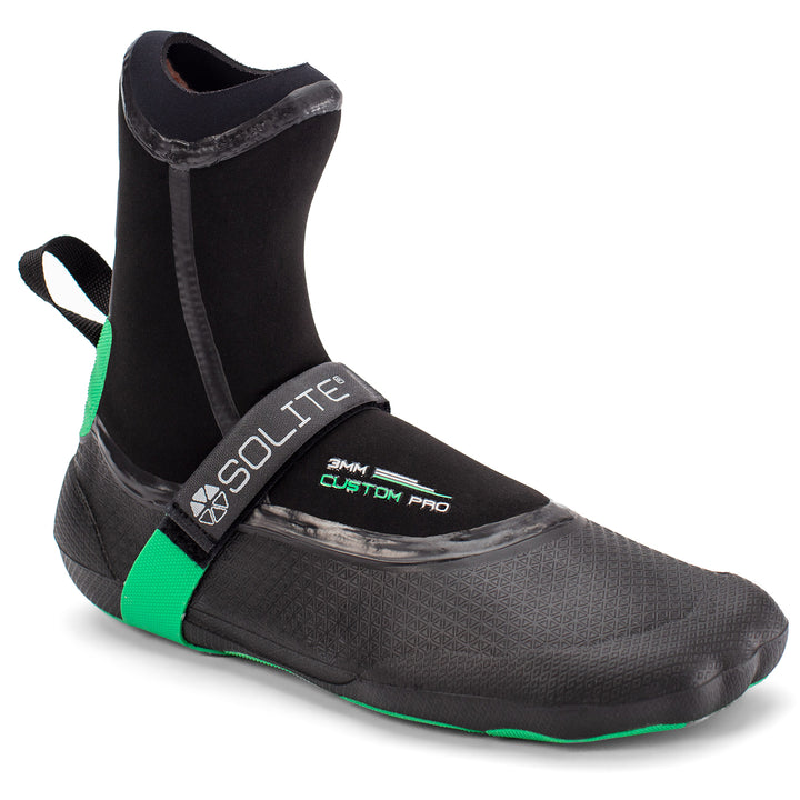 Solite 3mm Custom Pro Wetsuit Booties Black/Green
