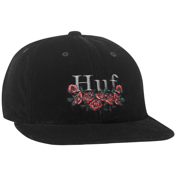 HUF Bed of Roses 6-Panel Hat Black