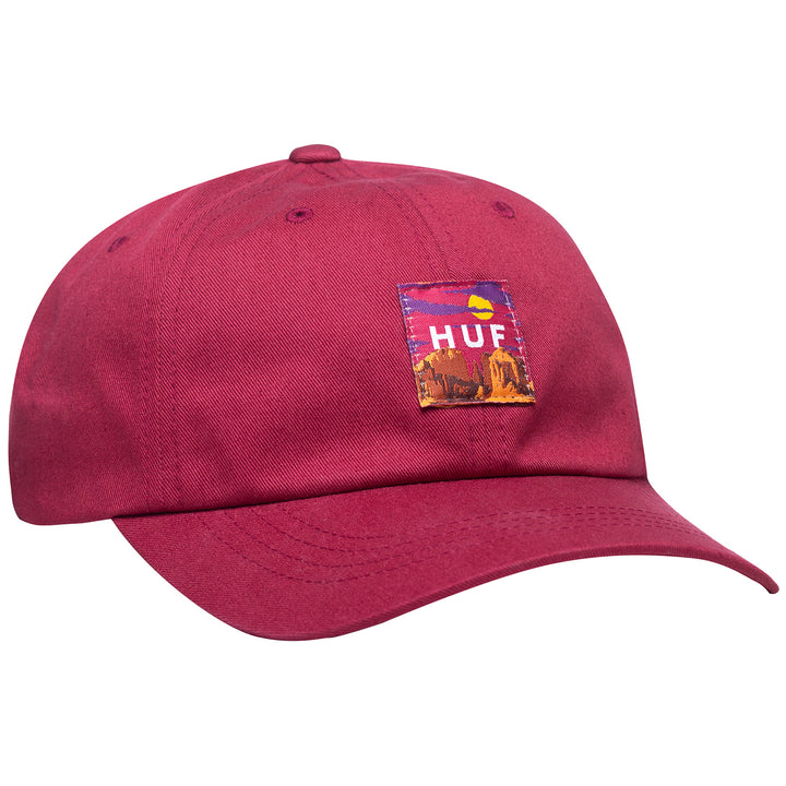 HUF Sedona CV 6 Panel Hat Rose Wood Red