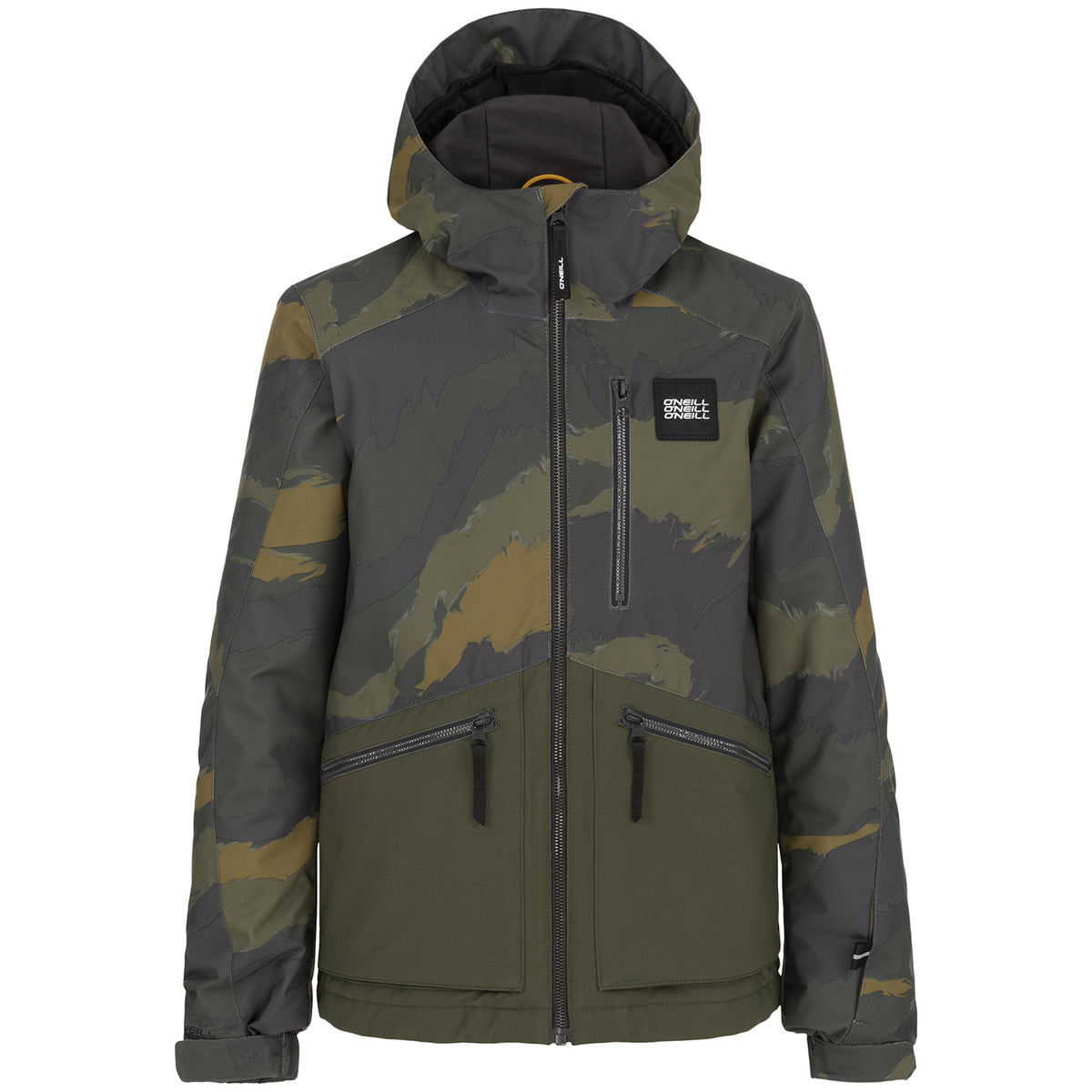 O'Neill Textured Jacket - Boys' Green AOP