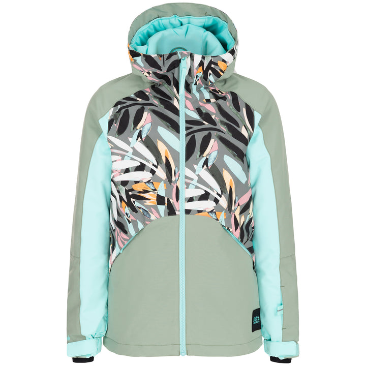 O'Neill Allure Jacket - Girls' Green AOP w/ Blue