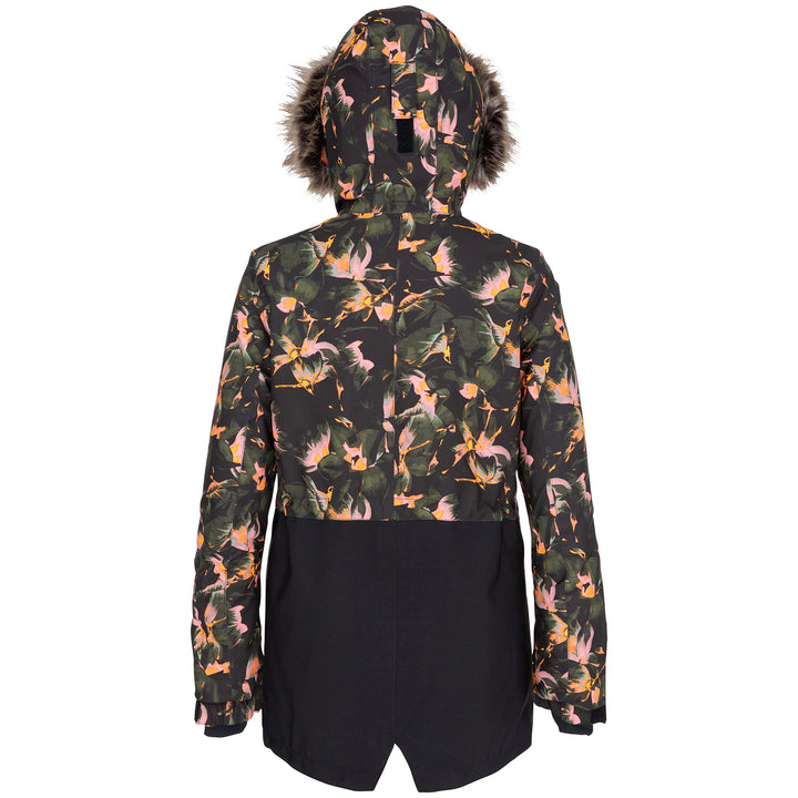 O'Neill Fur Zeolite Jacket - Girls' Black AOP w/ Yellow