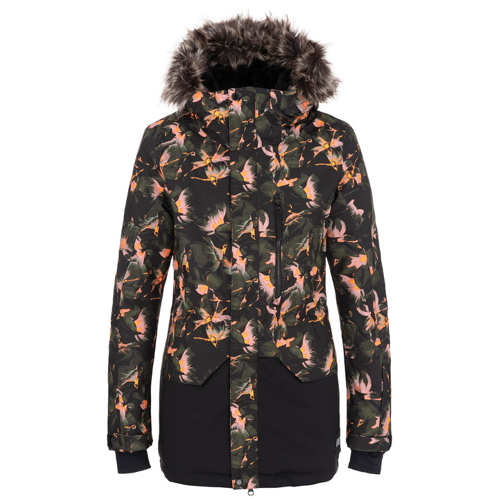 O'Neill PW Zeolite Jacket - Women's Black AOP w/ Yellow