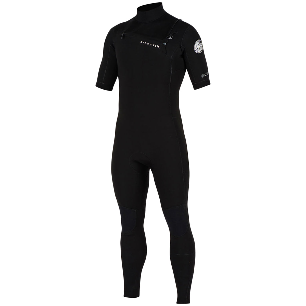 Rip Curl 2/2 Aggrolite Short Sleeve Chest Zip Springsuit Black