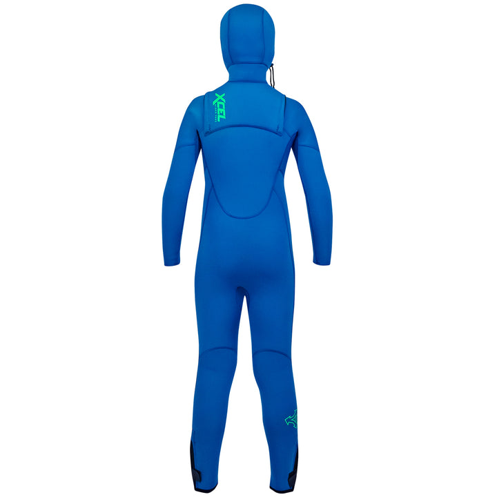 XCEL 4.5/3.5 Comp Hooded Wetsuit - Boys' Faint Blue