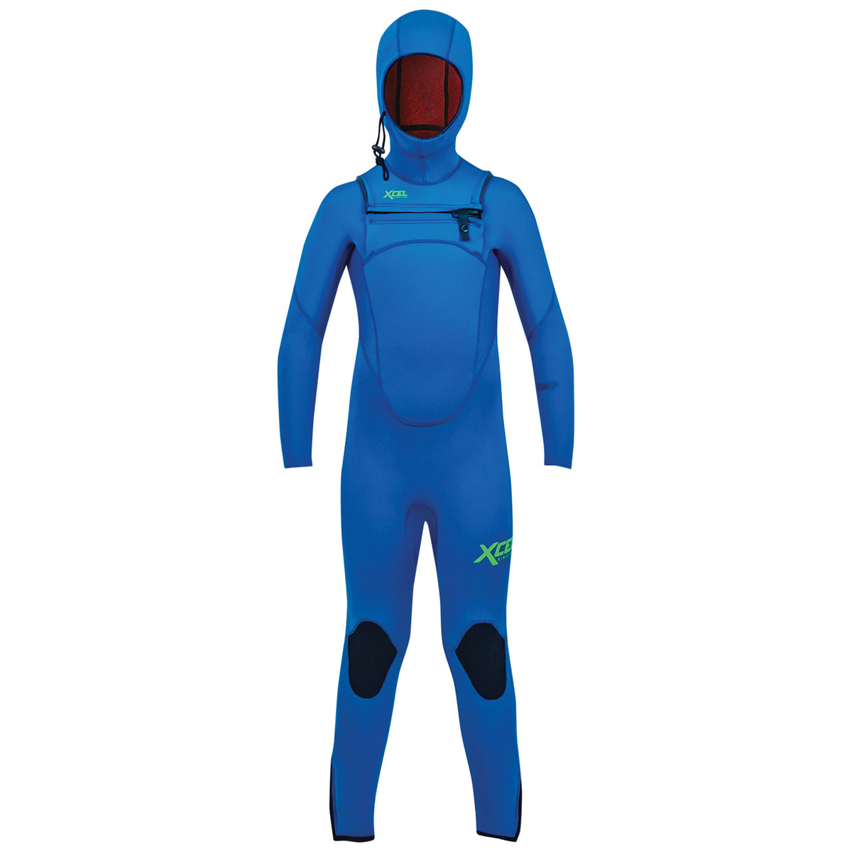 XCEL 4.5/3.5 Comp Hooded Wetsuit - Boys' Faint Blue