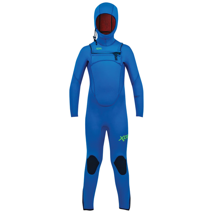 XCEL 4.5/3.5 Comp Hooded Wetsuit - Boys' Faint Blue