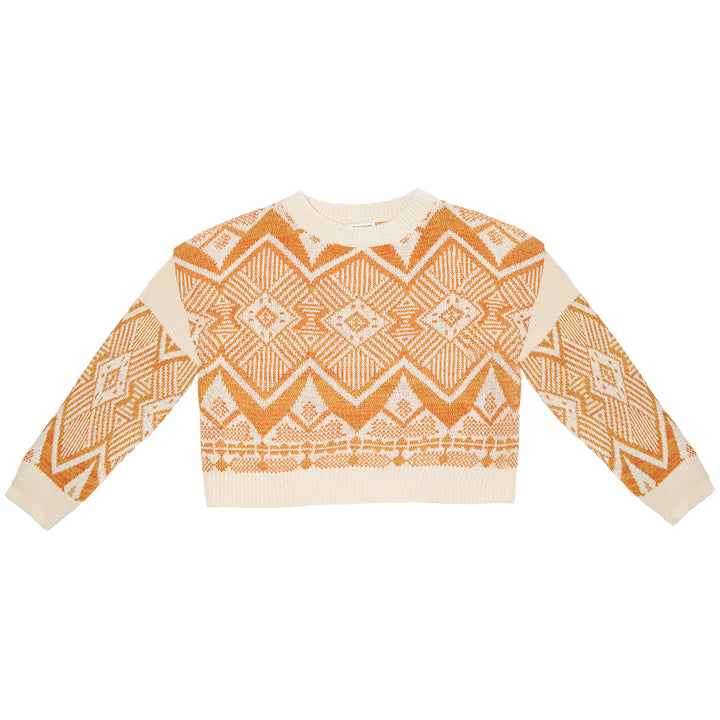 Woven Heart Dawn Sweater - Women's Rust