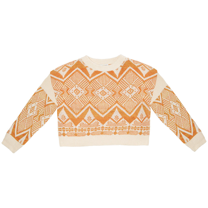 Woven Heart Dawn Sweater - Women's Rust
