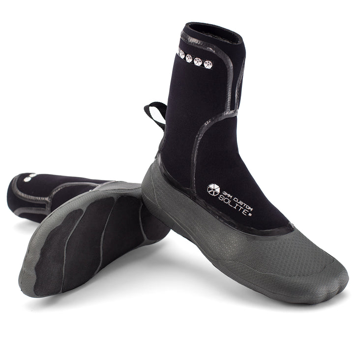 Solite 3mm Custom Wetsuit Booties Black/Gray
