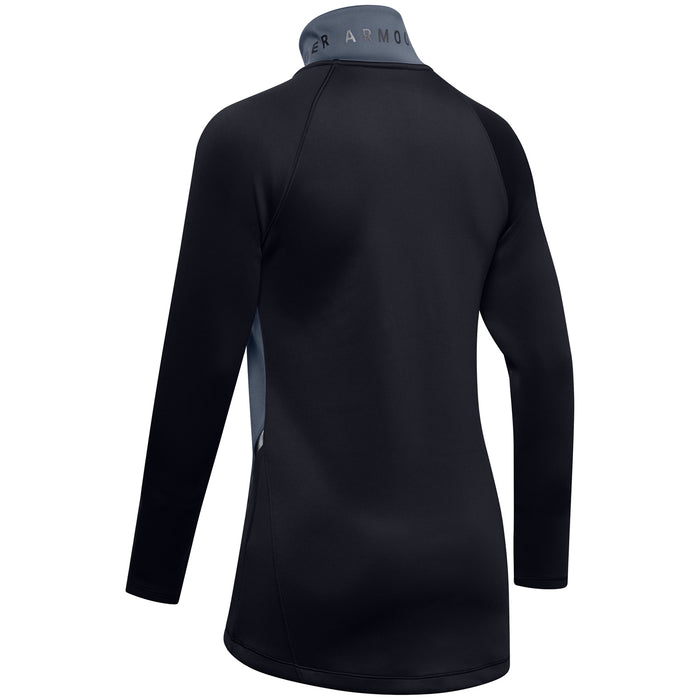 Under Armour ColdGear® Armour 1/2 Zip Colorblock Shirt - Women's Black/Downpour Gray/Tonal