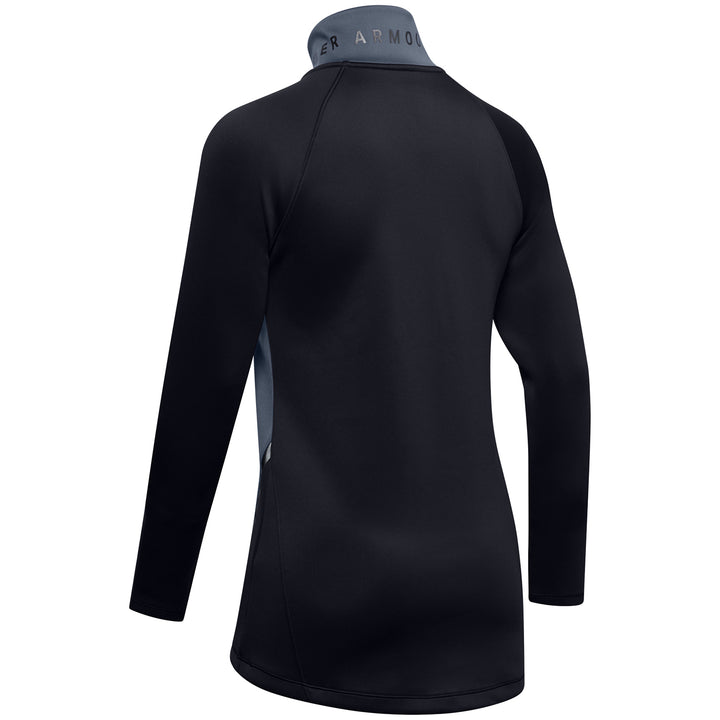 Under Armour ColdGear® Armour 1/2 Zip Colorblock Shirt - Women's Black/Downpour Gray/Tonal