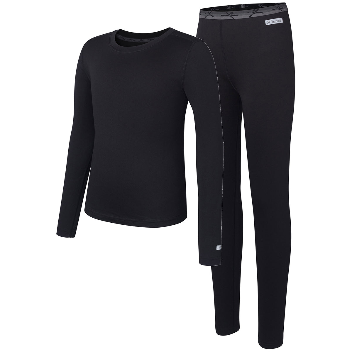 Terramar Free Ride Baselayer Set - Kids' Black