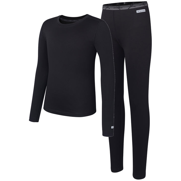 Terramar Free Ride Baselayer Set - Kids' Black