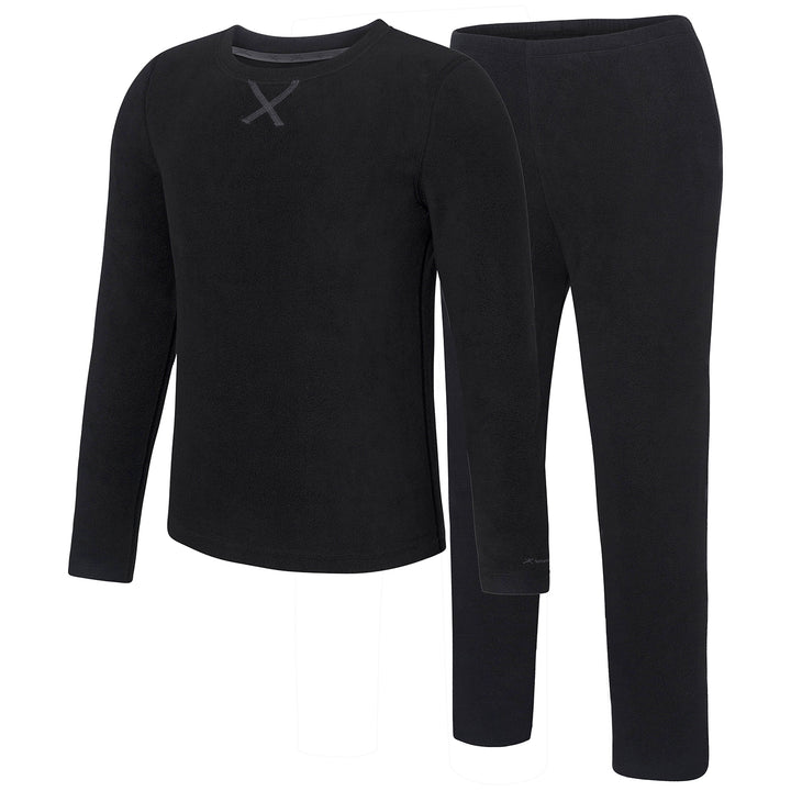 Terramar Winter Warmers Fleece Baselayer Set - Toddlers' Black
