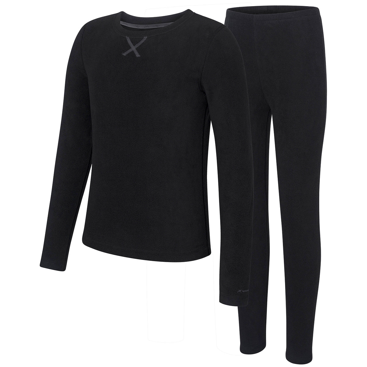 Terramar Winter Warmers Fleece Baselayer Set - Kids' Black