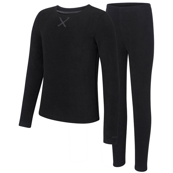Terramar Winter Warmers Fleece Baselayer Set - Kids' Black