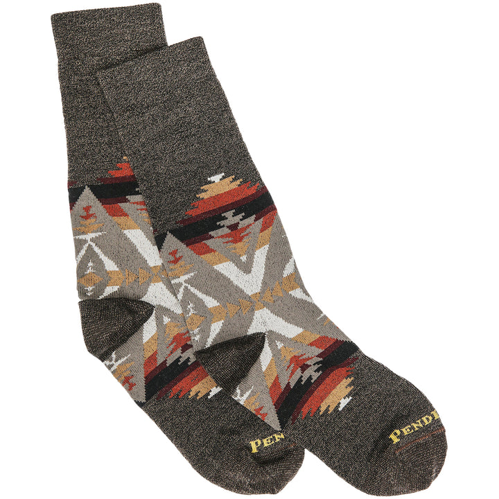 Pendleton Pacific Crest Crew Socks Brown Heather