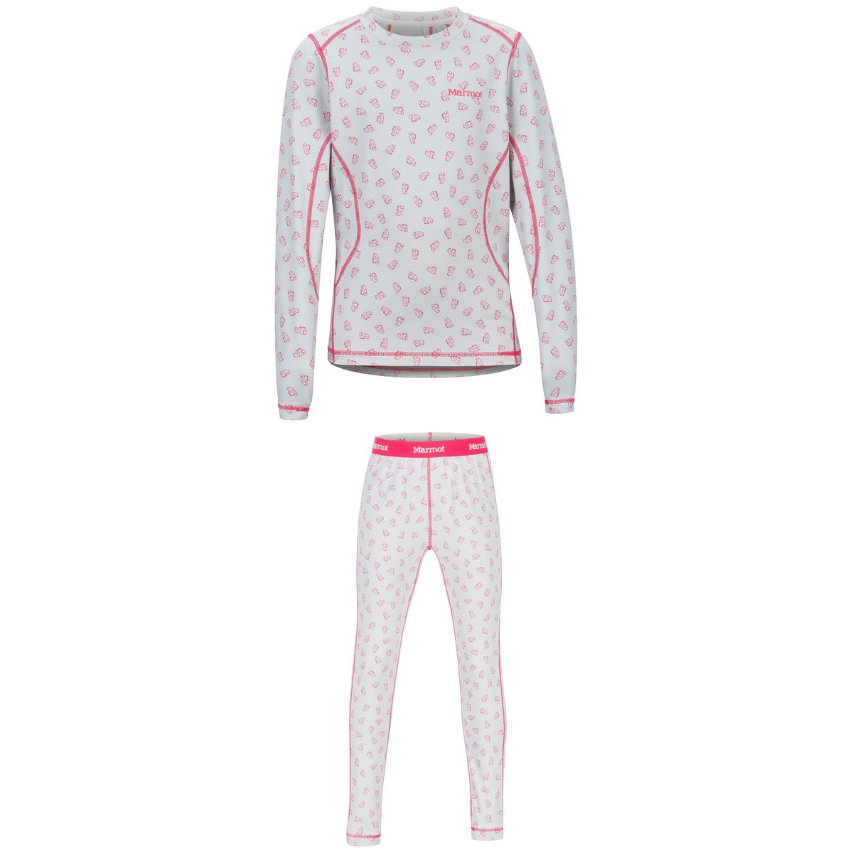 Marmot Midweight Meghan Crew + Midweight Meghan Tights - Big Girls'