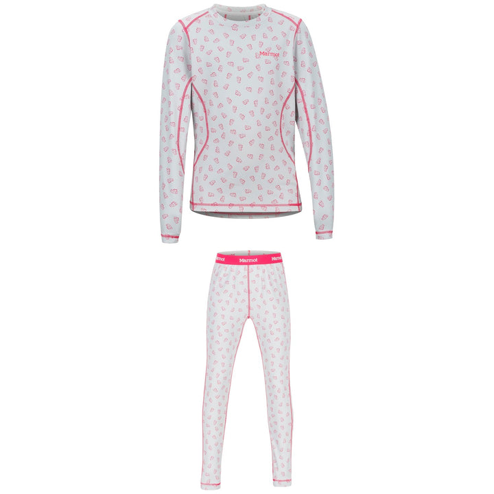 Marmot Midweight Meghan Crew + Midweight Meghan Tights - Big Girls'