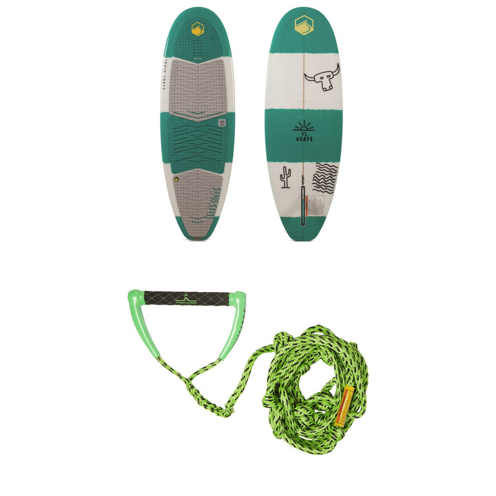 Liquid Force El Guapo Wakesurf Board + evo Surf Rope